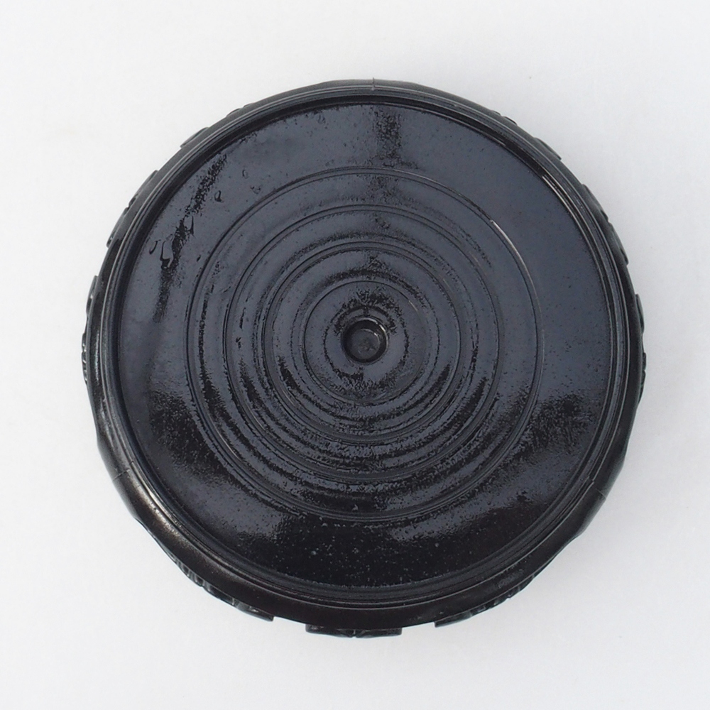 Mesa bonsai redonda de plástico 10 x 10 x 3,5 cm, negra