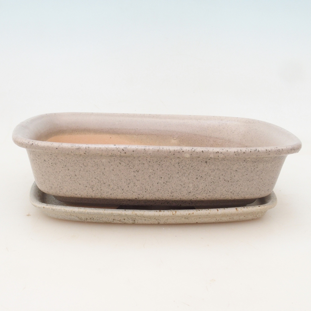 Cuenco bonsái + platillo H02 - beige