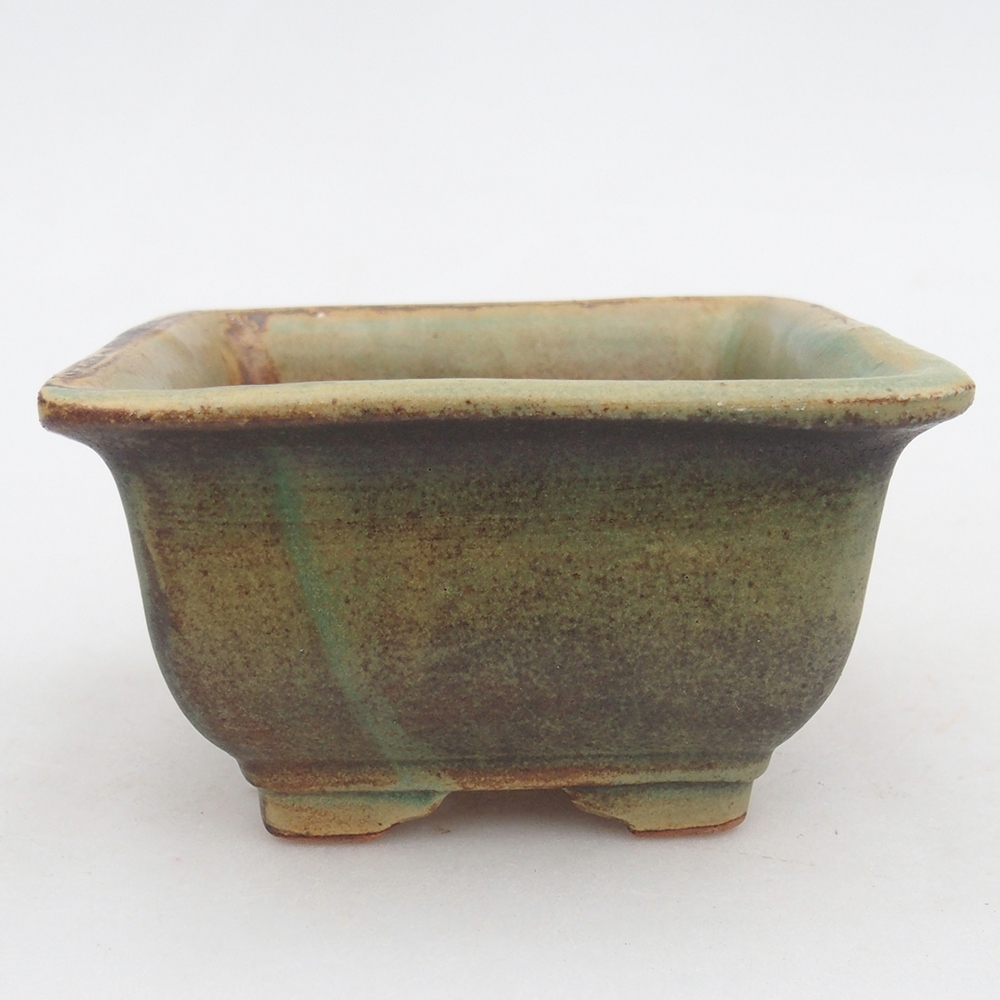 Cuenco bonsái de cerámica 10 x 10 x 6 cm, verde