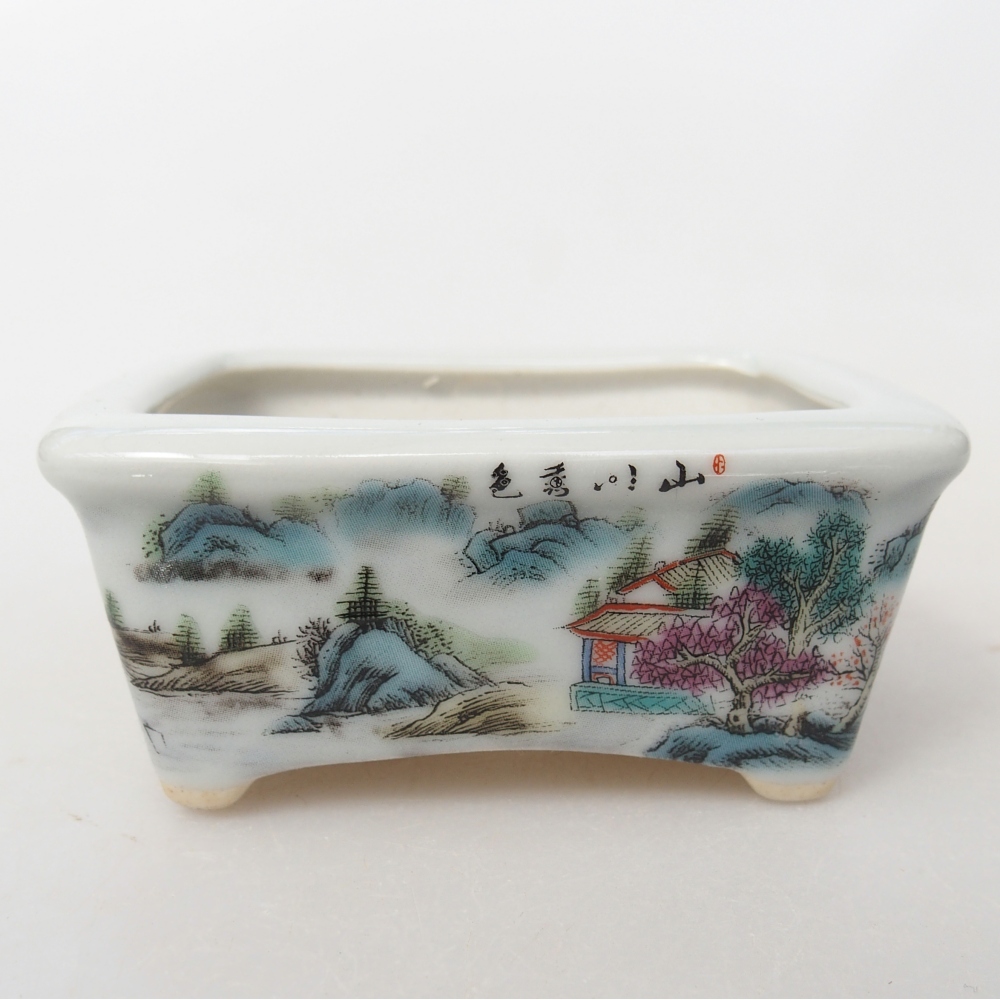 Cuenco mini bonsái 8 x 6,5 x 3,5 cm, blanco