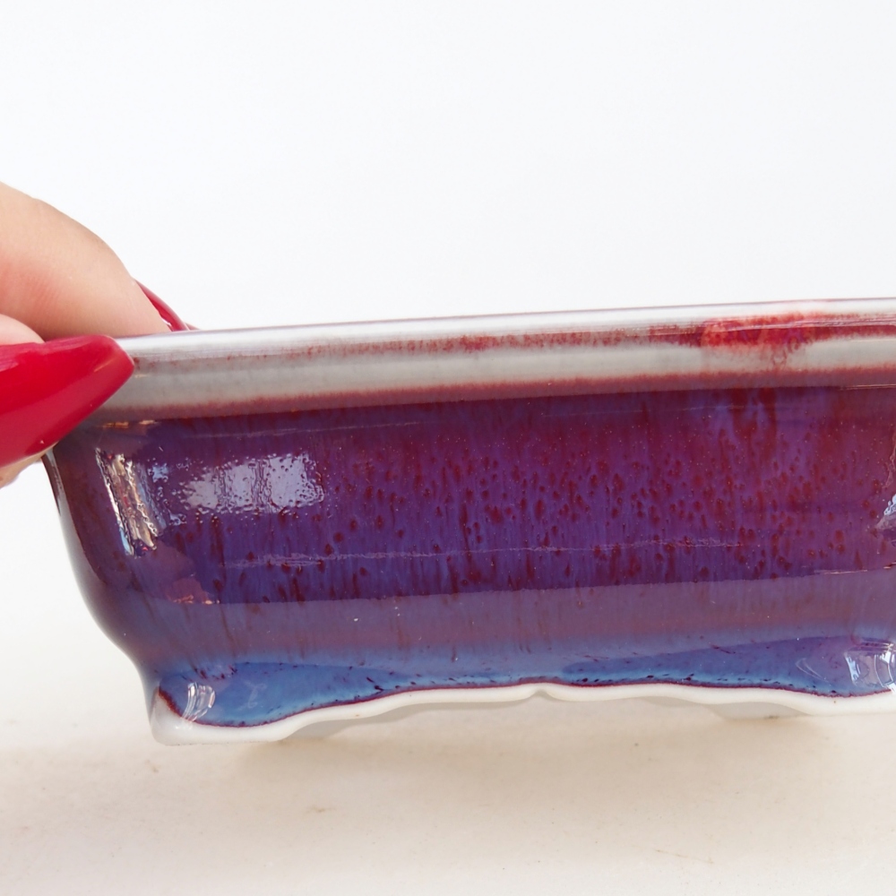 Mini cuenco bonsái 10 x 8 x 3,5 cm, color morado