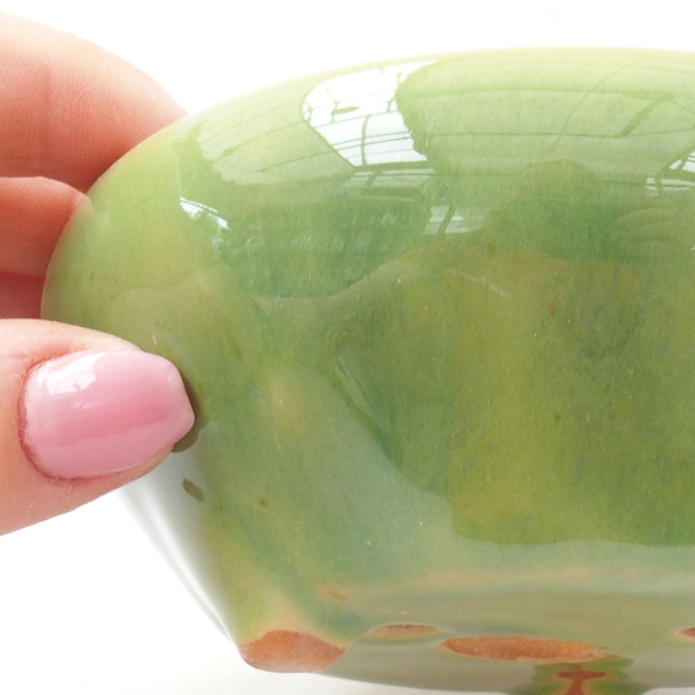 Cuenco bonsái de cerámica 11 x 11 x 5 cm, verde