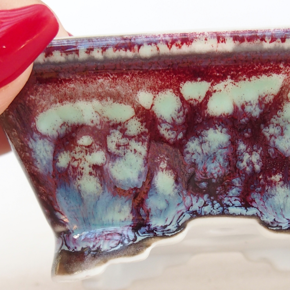 Cuenco mini bonsái 8,5 x 7,5 x 4 cm, burdeos