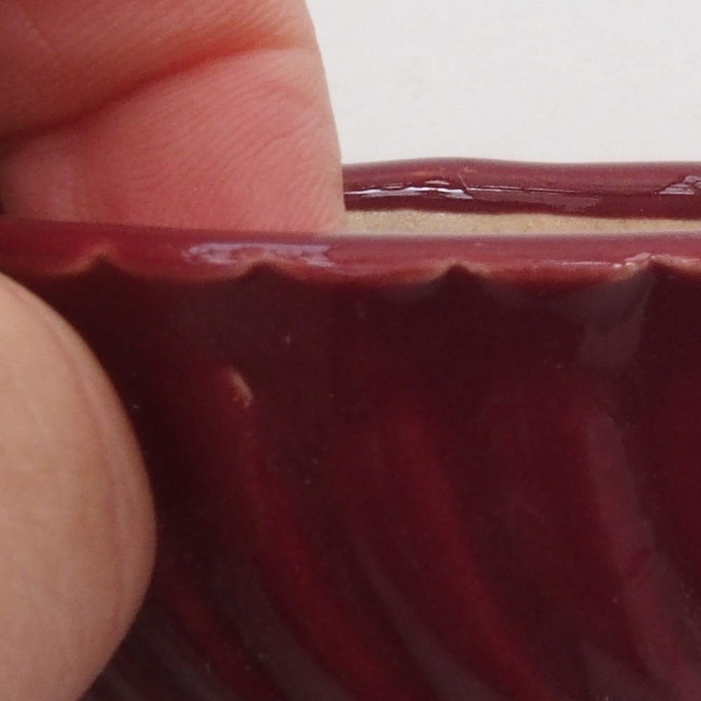 Mini cuenco bonsái 5 x 5 x 2,5 cm, color burdeos