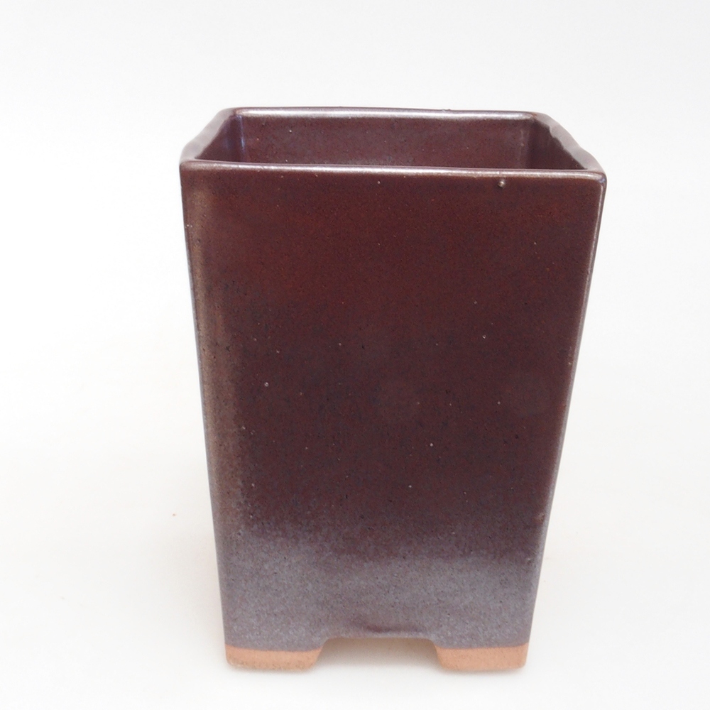Cuenco bonsái de cerámica 9 x 9 x 12 cm, marrón