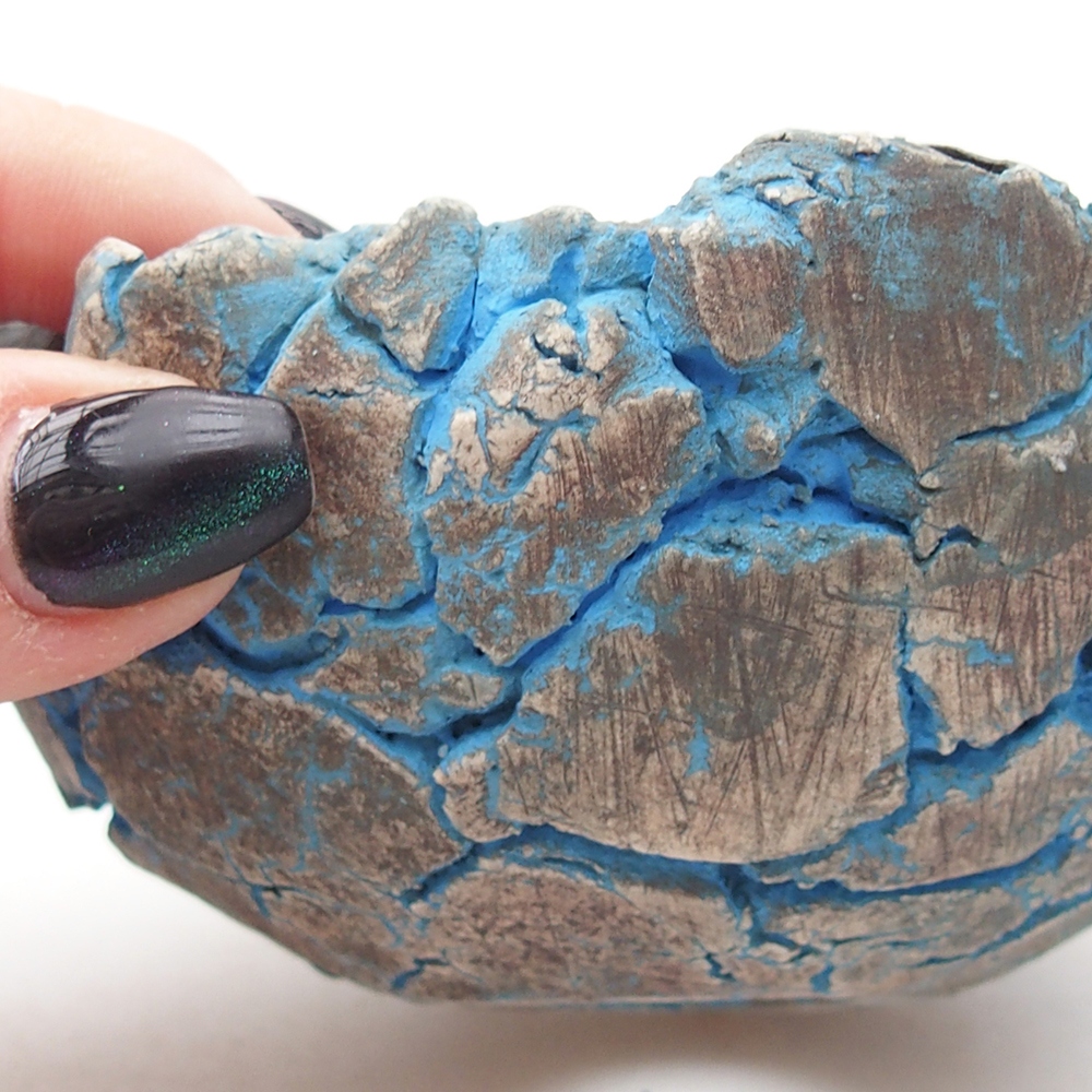 Concha de cerámica 10,5 x 10,5 x 5 cm , color azul