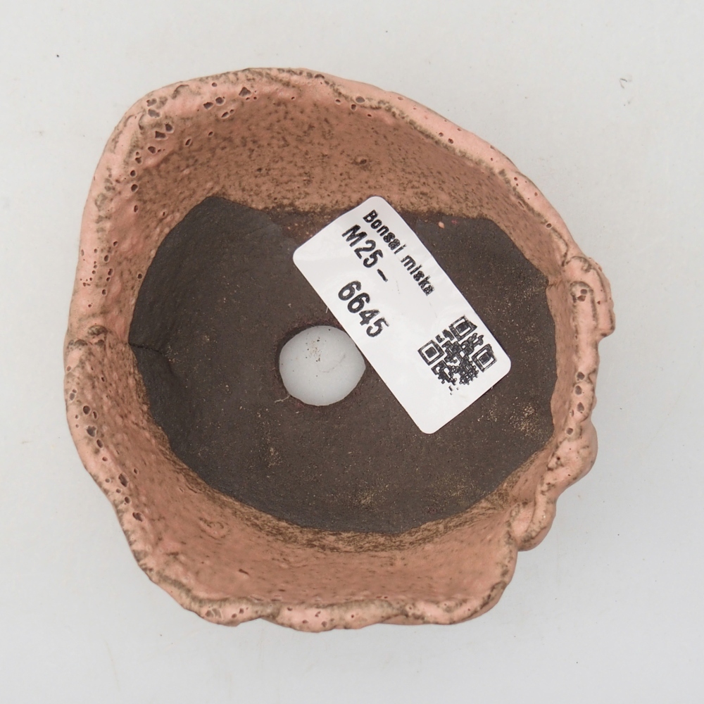 Concha de cerámica 9 x 8 x 4 cm , color rosa