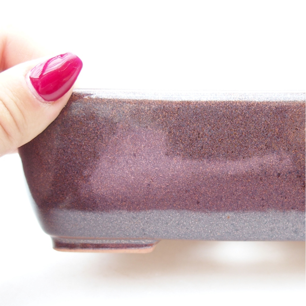 Cuenco bonsái de cerámica 16 x 11 x 5,5 cm, marrón