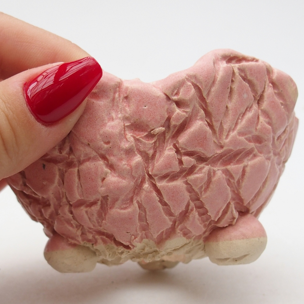 Concha de cerámica 9 x 8,5 x 5 cm , color rosa