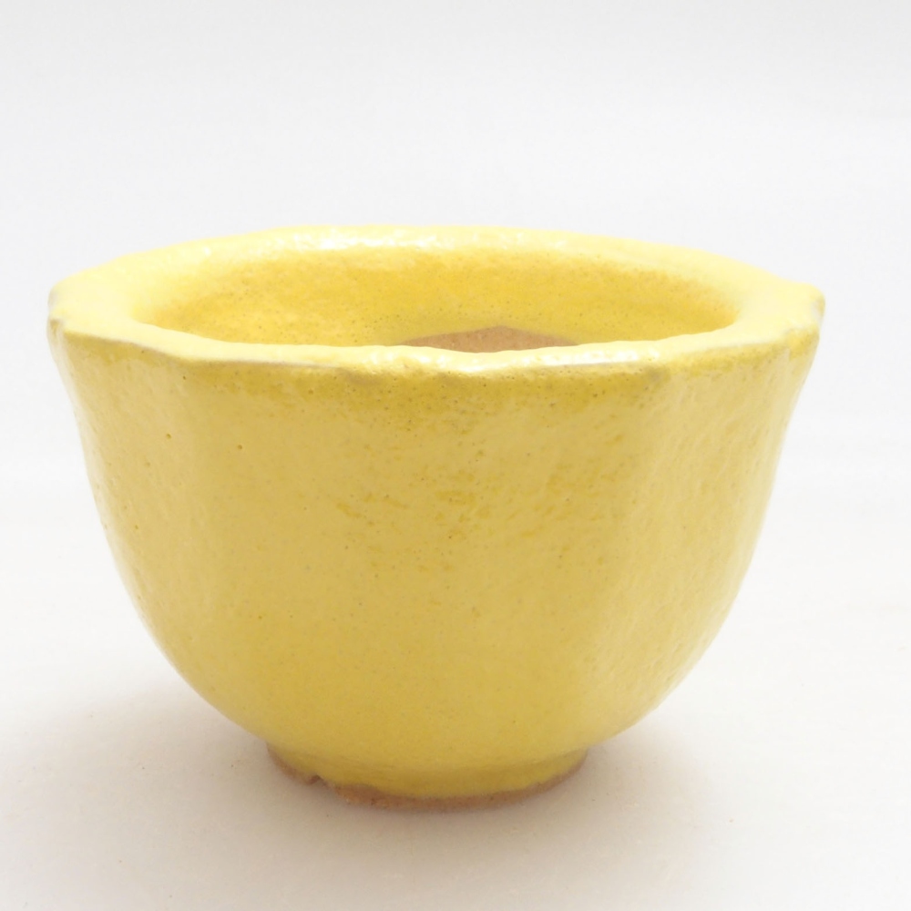 Cuenco bonsái de cerámica 5 x 5 x 3 cm, amarillo