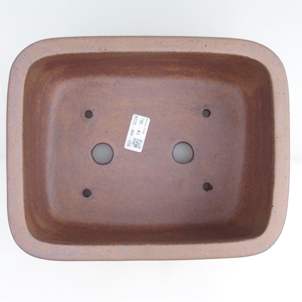 Cuenco bonsái de cerámica 26 x 20,5 x 12 cm, marrón