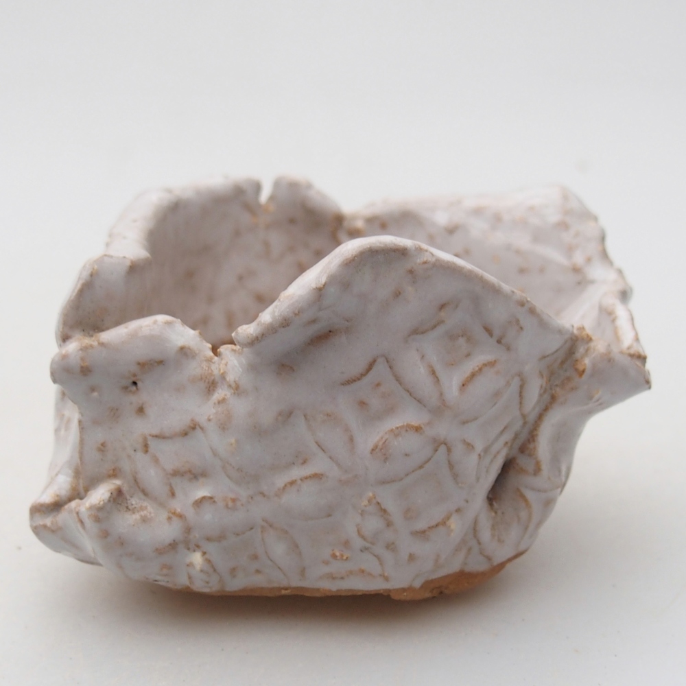 Concha de cerámica 8 x 7 x 4,5 cm , color blanco