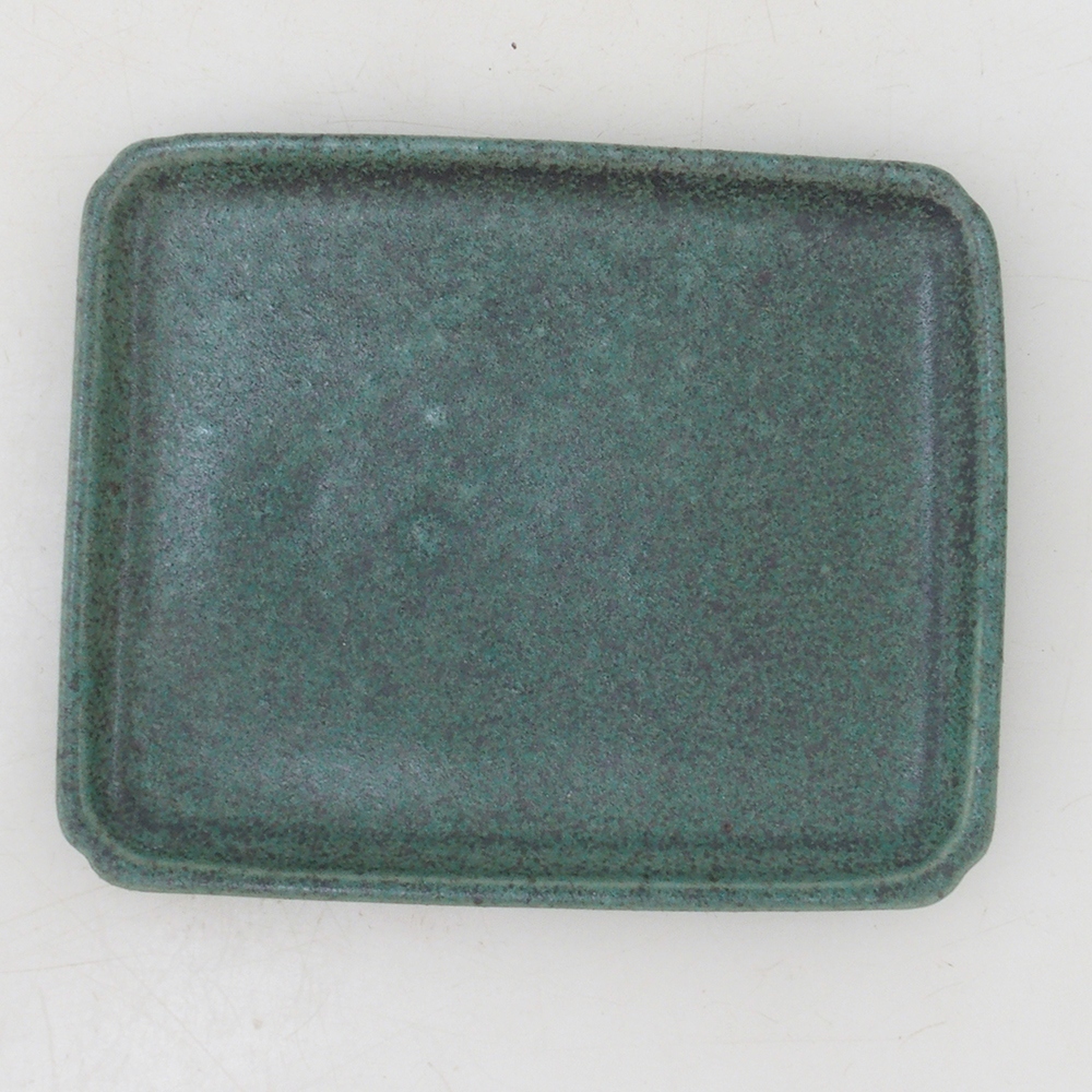 Platillo bonsái rectángulo D5-M - 12,5 x 10,5 x 1 cm - verde
