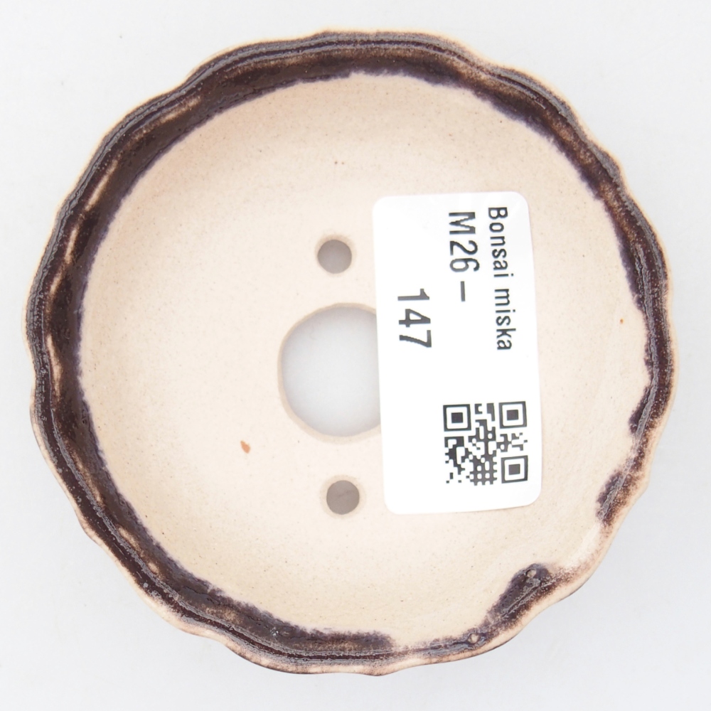 Cuenco mini bonsái 7,5 x 7,5 x 2 cm, marrón