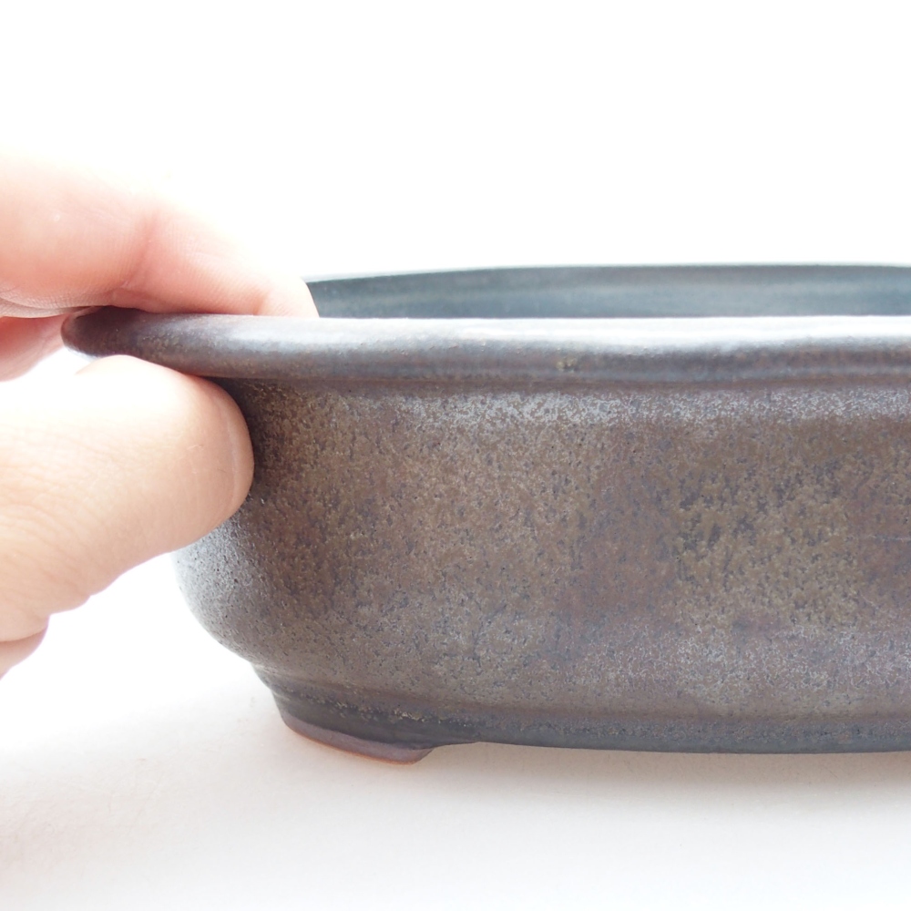 Cuenco bonsái de cerámica 22 x 17 x 5 cm, verde