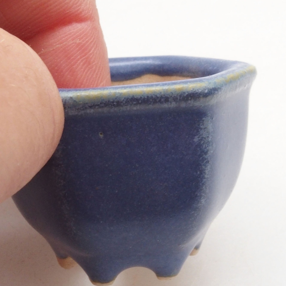Cuenco mini bonsái 4 x 3,5 x 3 cm, color azul