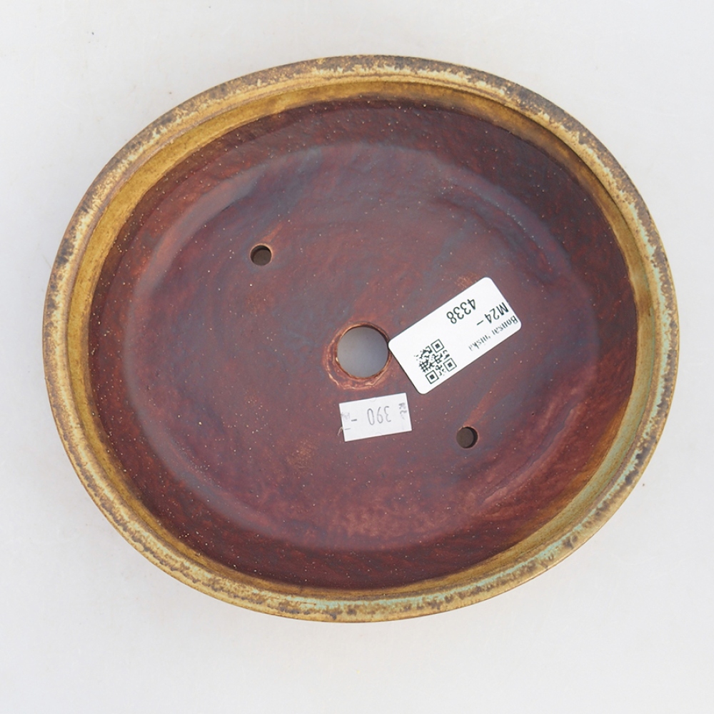 Cuenco bonsái de cerámica 18,5 x 16,5 x 4 cm, verde