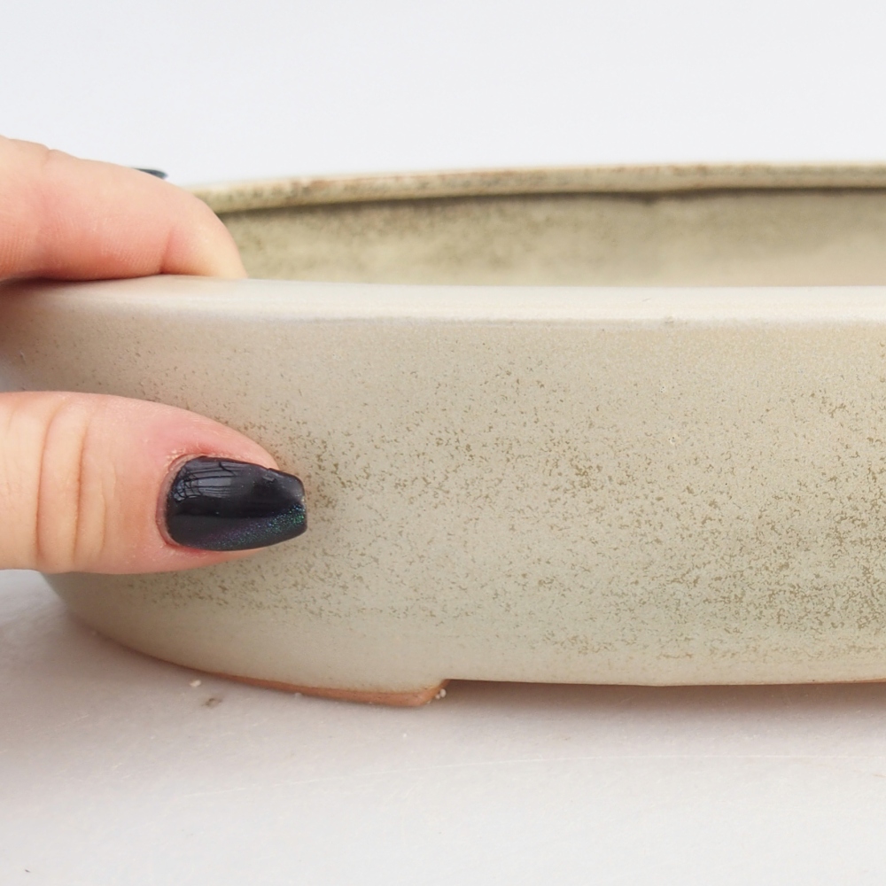 Cuenco bonsái de cerámica 27 x 21 x 5,5 cm, verde