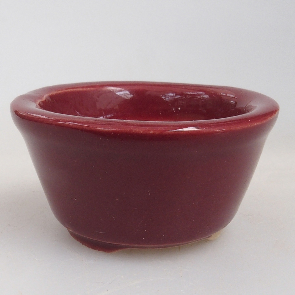 Cuenco mini bonsái 4 x 4 x 2 cm, burdeos