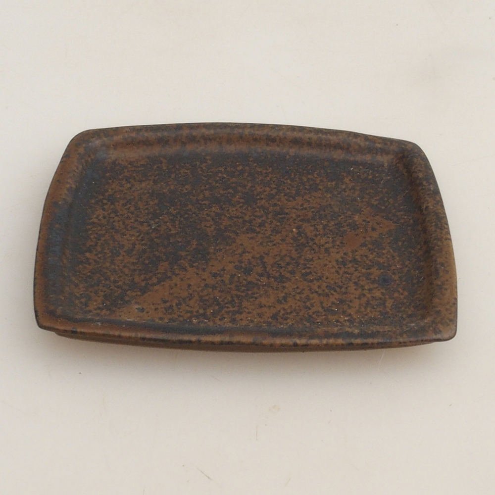 Platillo de cerámica H11 - 11,5 x 9,5 x 1 cm - marrón