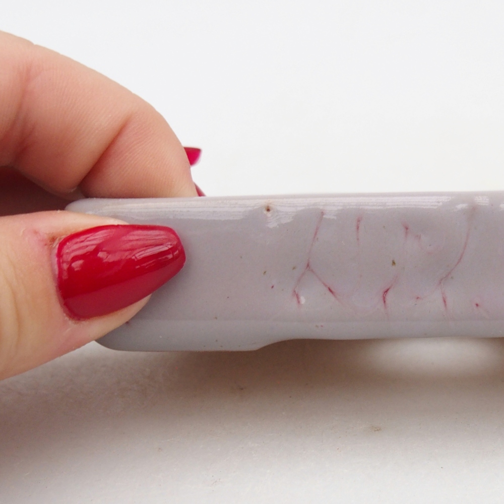 Cuenco bonsái de cerámica 10,5 x 7 x 2 cm, rosa