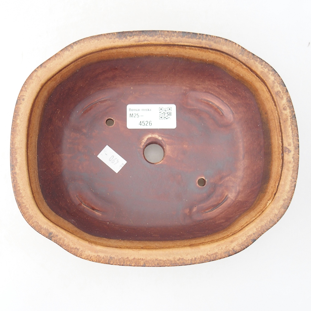 Cuenco bonsái de cerámica 20 x 16,5 x 6,5 cm, rosa