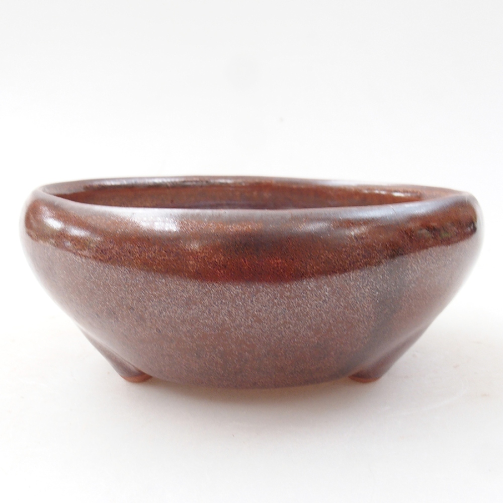 Cuenco bonsái de cerámica 11 x 11 x 5 cm, marrón