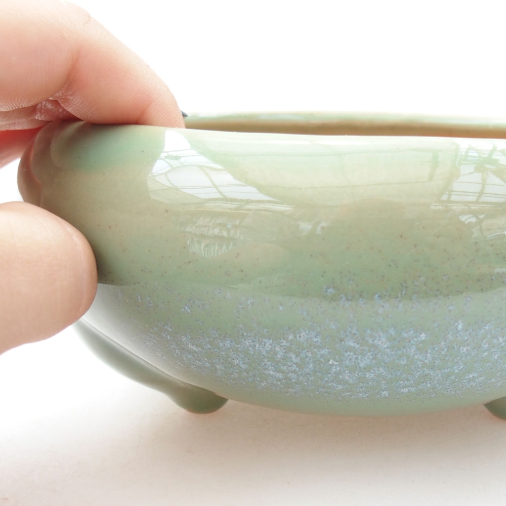 Cuenco bonsái de cerámica 22 x 17 x 5 cm, verde