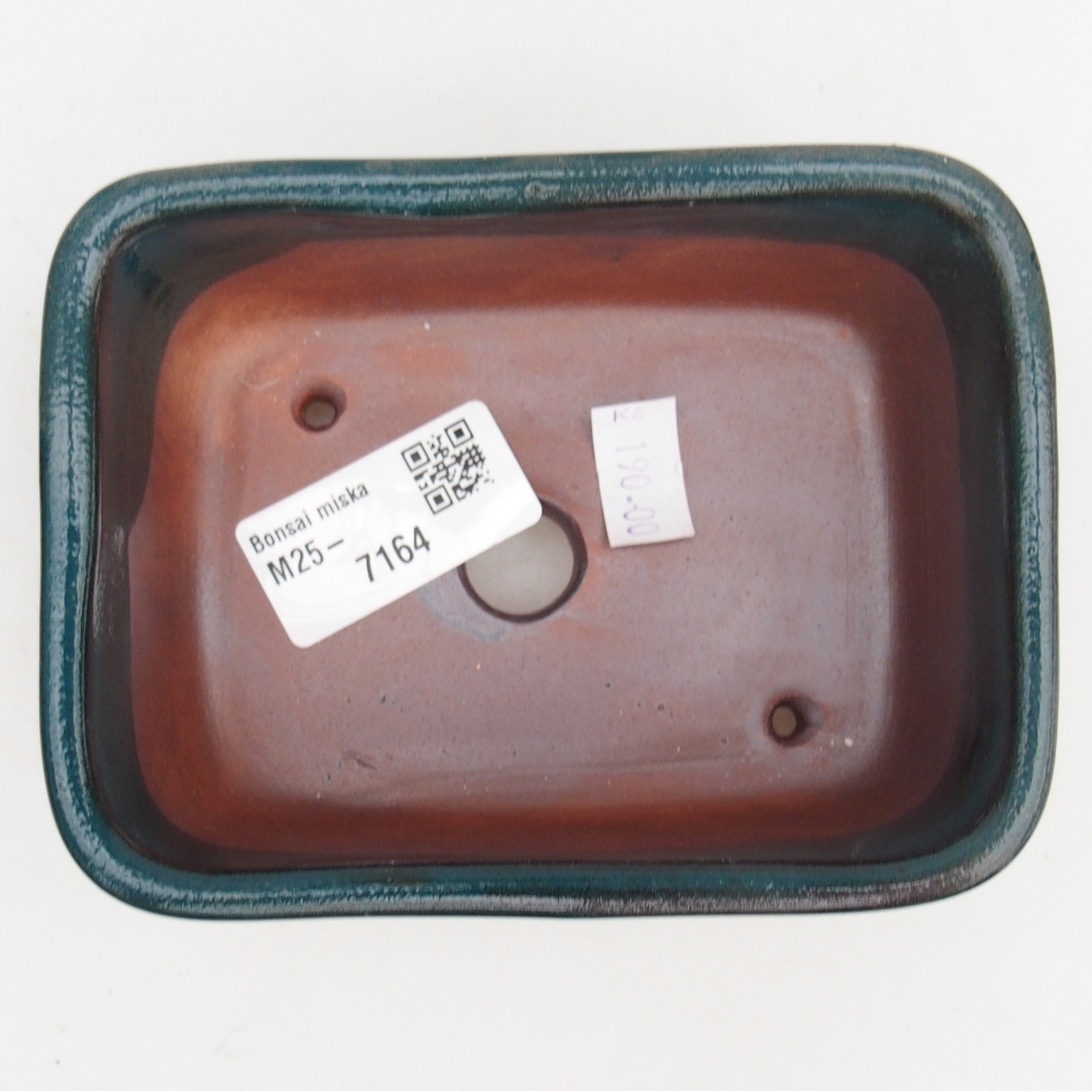 Cuenco bonsái de cerámica 12,5 x 10 x 5 cm, verde