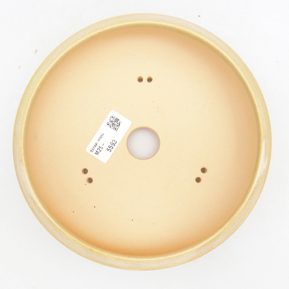 Cuenco bonsái de cerámica 18,5 x 18,5 x 5,5 cm, verde