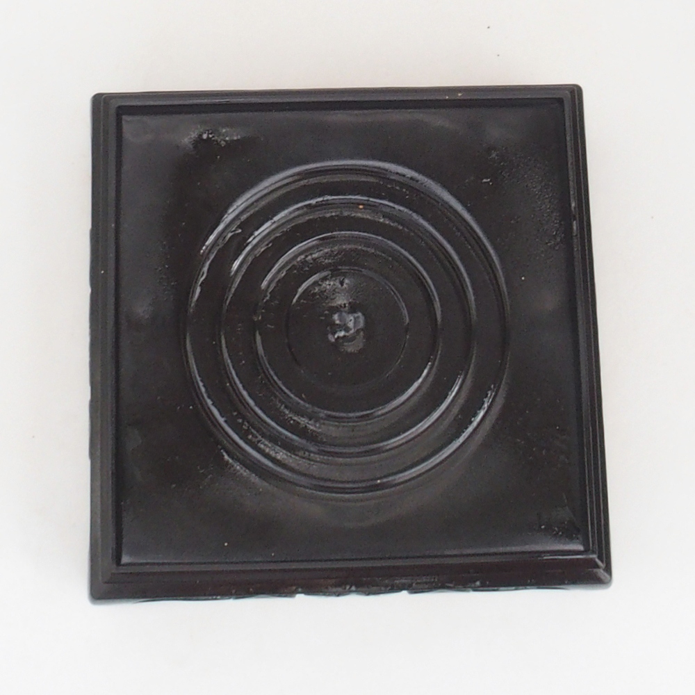 Mesa bonsai cuadrada de plástico 14,5 x 14,5 x 5 cm, color negro