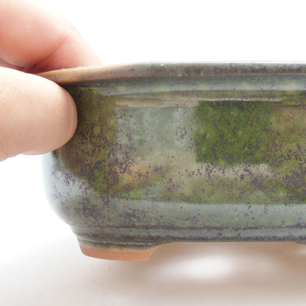 Cuenco bonsái de cerámica 22 x 17 x 5 cm, verde