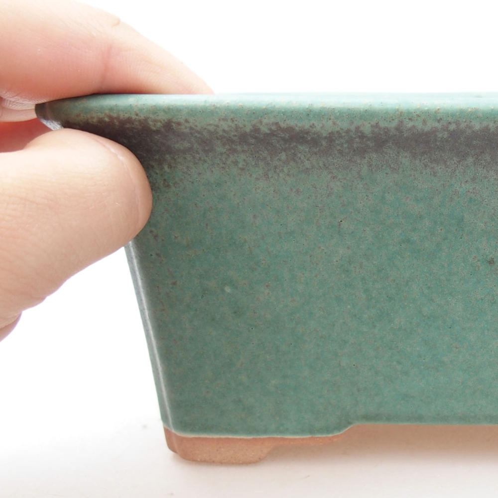 Cuenco bonsái de cerámica 22 x 17 x 5 cm, verde