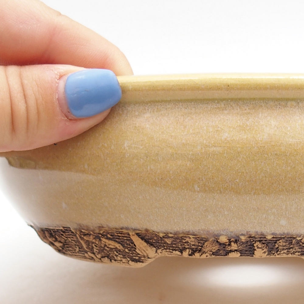 Cuenco bonsái de cerámica 18 x 18 x 5 cm, verde