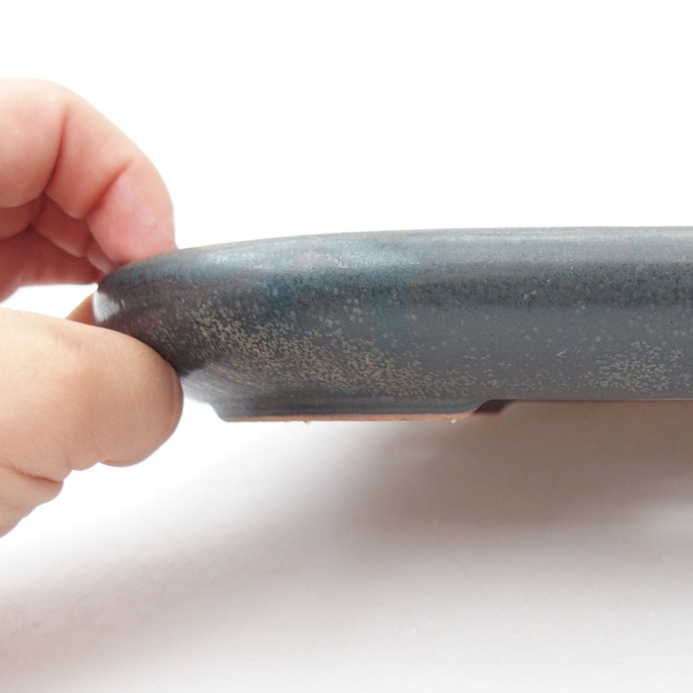 Cuenco bonsái de cerámica 22 x 17 x 5 cm, verde