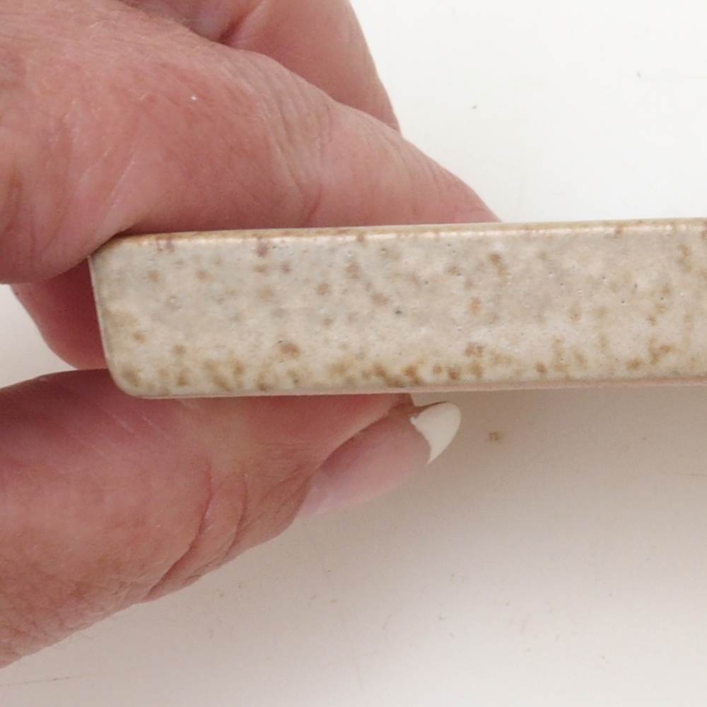 Platillo bonsái cuadrado S - 8 x 8 x 1 cm - beige