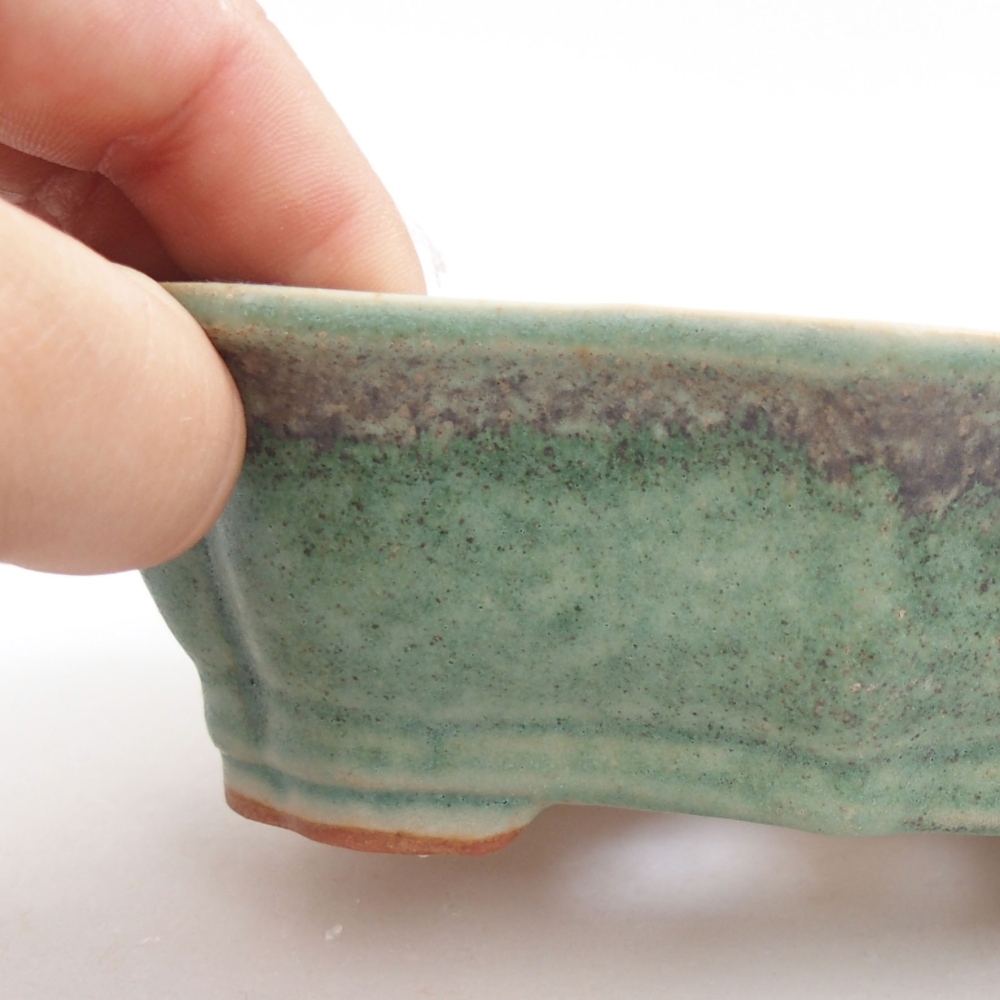 Cuenco bonsái de cerámica 22 x 17 x 5 cm, verde
