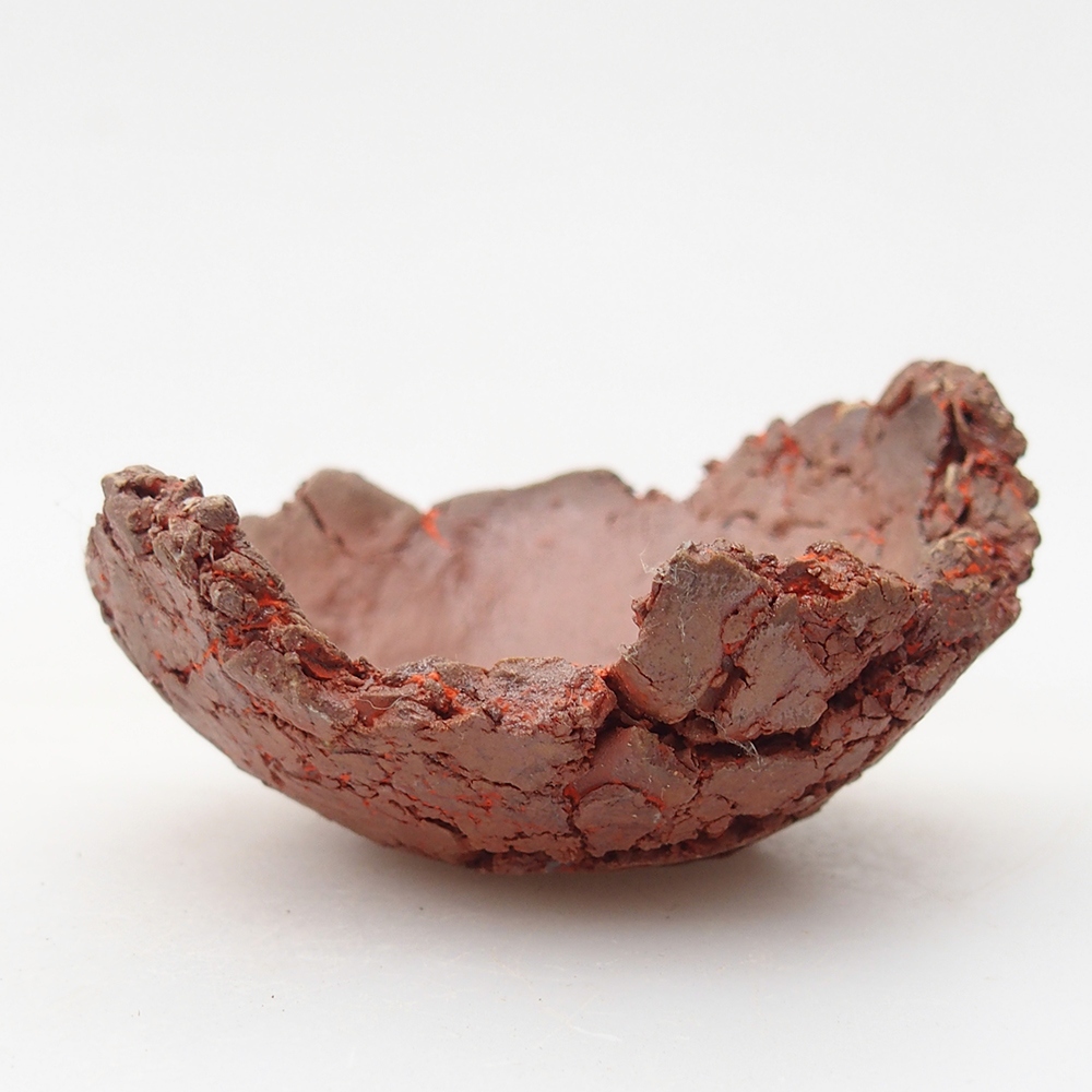 Concha de cerámica 7 x 7 x 4 cm , color naranja