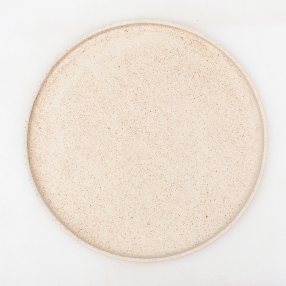 Consola redonda para bonsái D7-L - 28 x 28 x 1,5 cm - beige