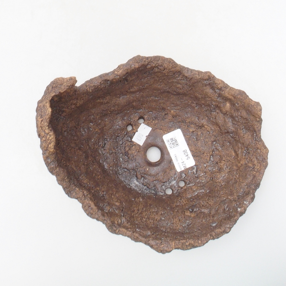 Concha de cerámica 16 x 16 x 16 cm , color marrón