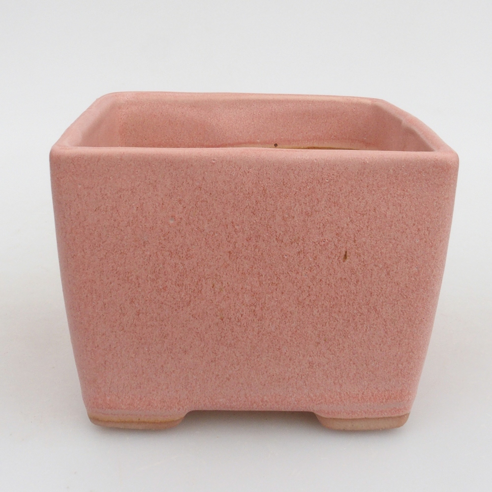 Cuenco bonsái de cerámica 11 x 11 x 8,5 cm, rosa