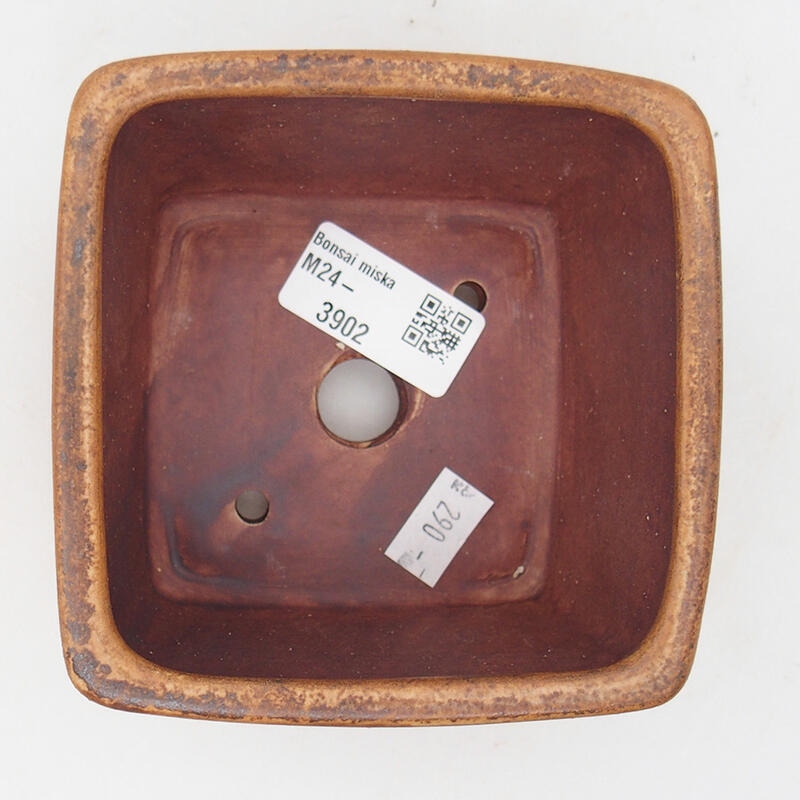 Cuenco bonsái de cerámica 10,5 x 10,5 x 6,5 cm, rosa