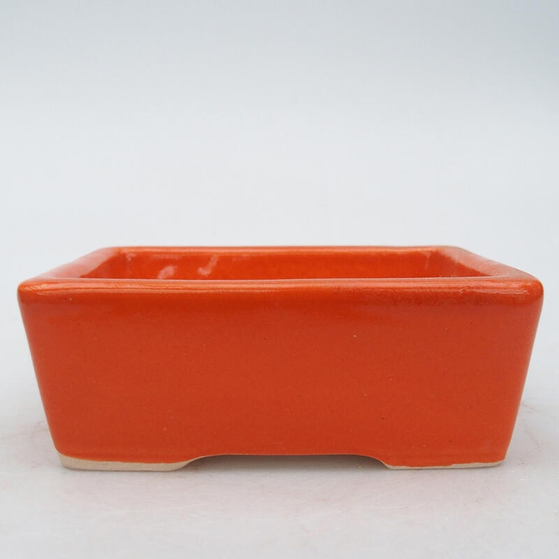 Cuenco bonsái de cerámica 10 x 7 x 3,5 cm, naranja