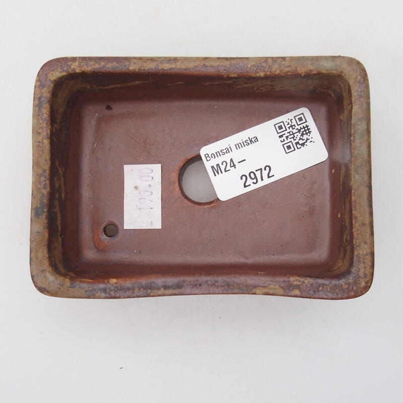 Cuenco bonsái de cerámica 10 x 7 x 3 cm, marrón