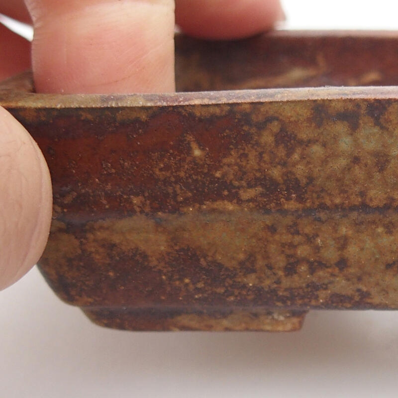 Cuenco bonsái de cerámica 10 x 7 x 3 cm, marrón