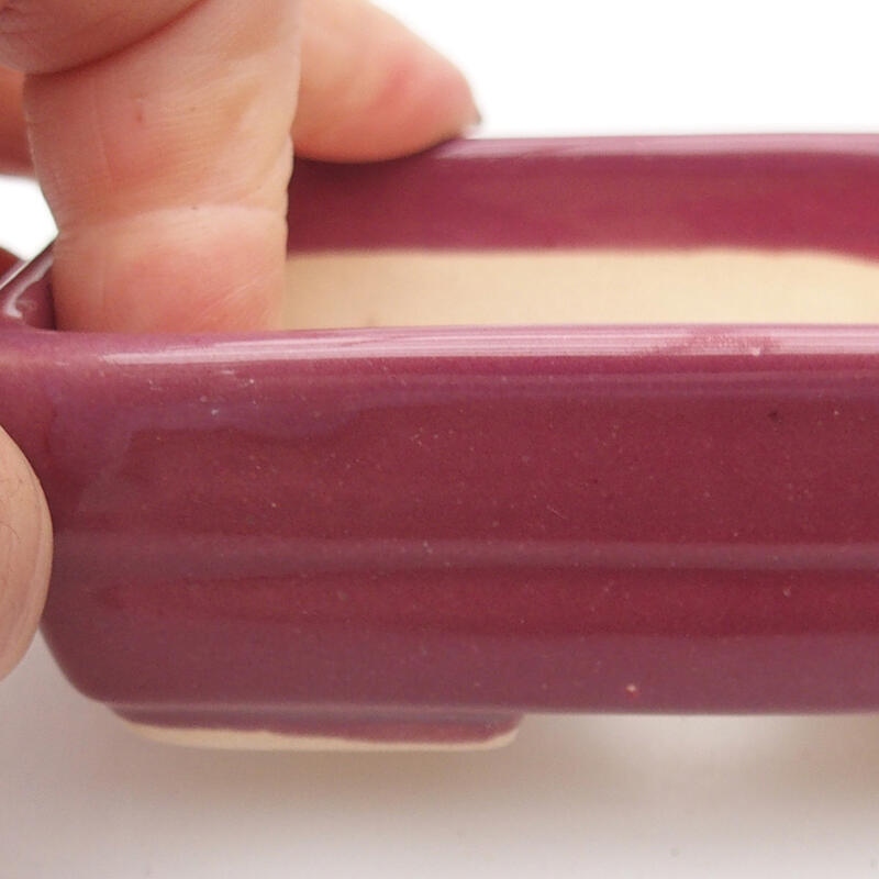 Cuenco bonsái de cerámica 10 x 7 x 3 cm, rosa