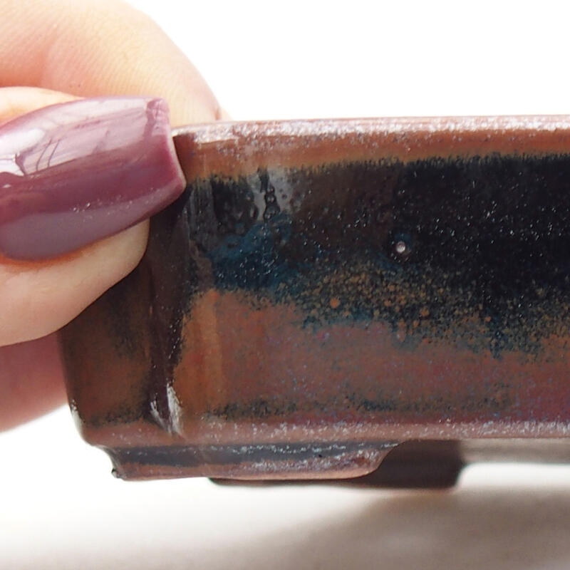 Cuenco bonsái de cerámica 10 x 8,5 x 2,5 cm, marrón