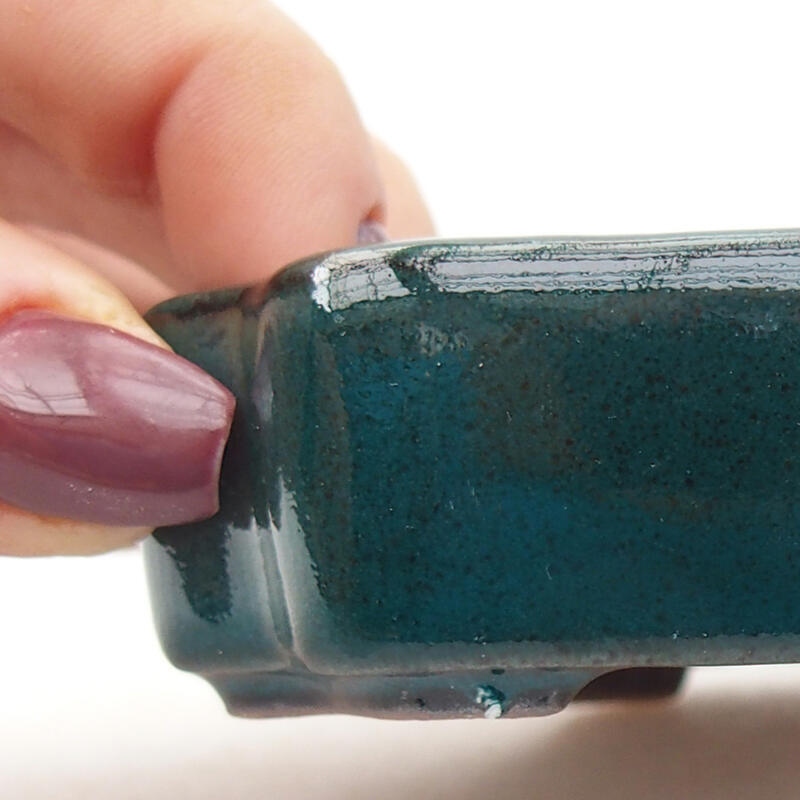 Cuenco bonsái de cerámica 10 x 8,5 x 2,5 cm, verde