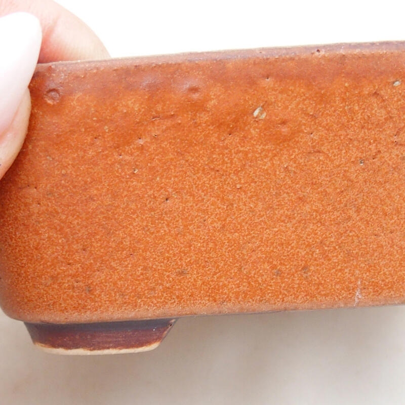 Cuenco bonsái de cerámica 10 x 8,5 x 4 cm, marrón