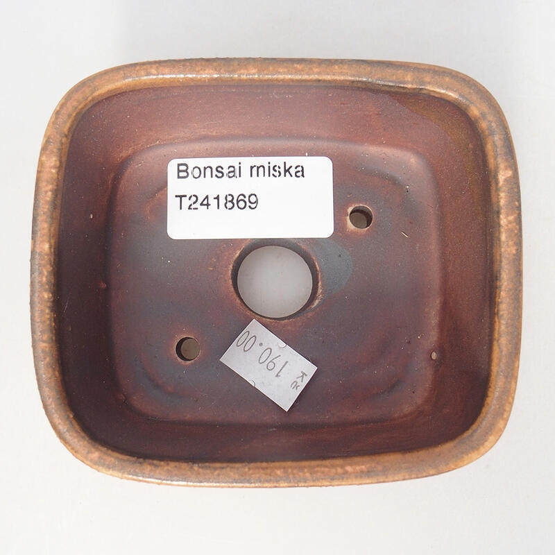 Cuenco bonsái de cerámica 10 x 8,5 x 4 cm, rosa